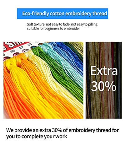 Cross Stitch Kits Beginner Adult Kids Stamped Cross Stitch Kits with Pattern Funny Reed Chicken Animal DIY 11 ct Pre-Printed Fabric Embroidery Crafts Needlework Kits Arts Decor Gift -16×20inch