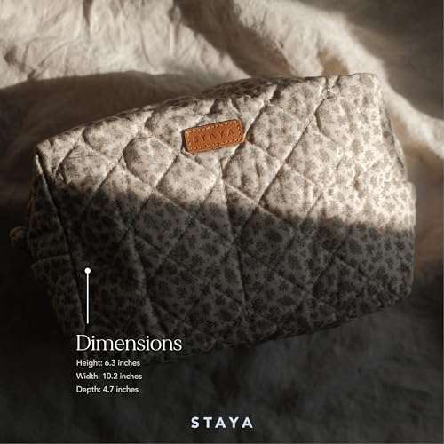 Staya Quilted Toiletry Pouch - Compact, Versatile, and Stylish Bag for All Your Essentials (Sweet Pea)3