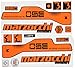Ecoshirt EB-TQTU-L2UH Pegatinas Sticker Fork Marzocchi 350R Am74 Aufkleber Decals Autocollants Adesivi Forcela Gabel Fourche Horquilla, Naranja