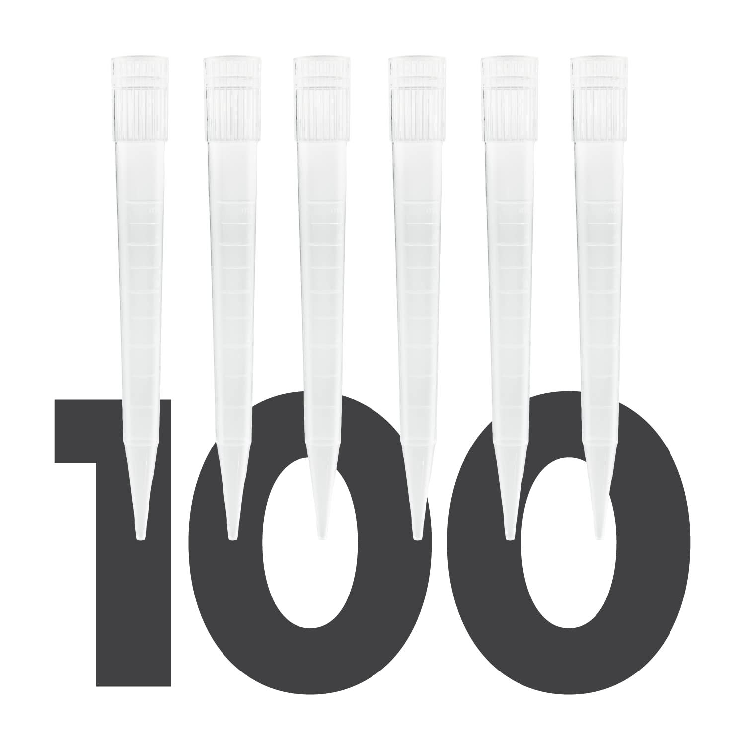 5mL Pipette Tips, Kashi Scientific Universal Non-Filter Pipette Tips 5 mL, Sterile Pipette Tips with Clear Graduation, 5,000uL Pipet Tips, Low Binding, DNase RNase Free, Bag of 100 Tips