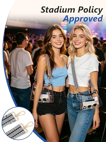 Image of Clear Bag for Stadium Events, Clear Purse Crossbody Stadium Bag | Transparent See Through Bag for Women, Stadium Approved Bag, For Concert Stadium Sport
