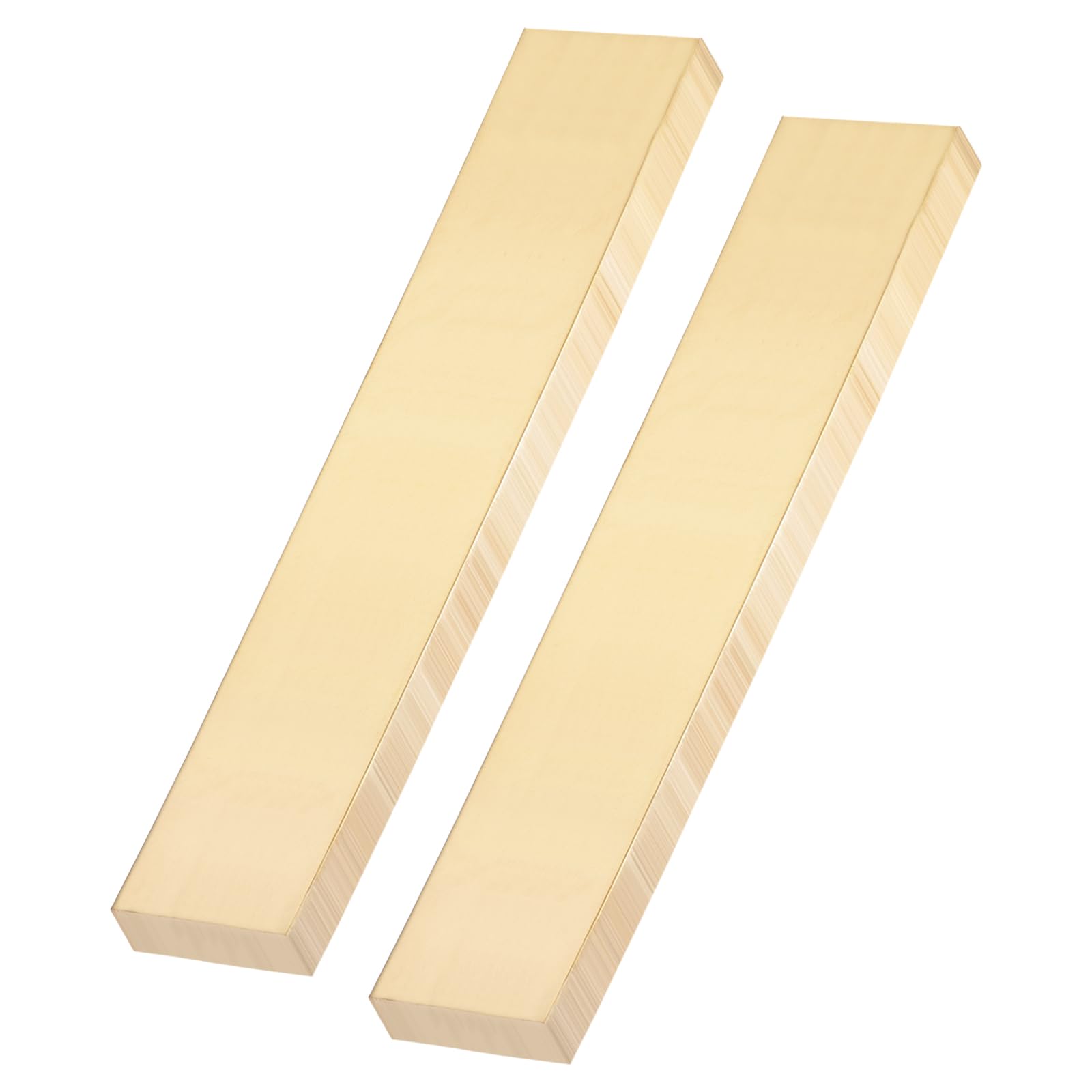 QUARKZMAN Messing Flachstangen 1.38"x1.97"x12" Metall Volle Messing Vierkantstangen Für Messermacher DIY Handwerksarbeiten Architektonische Dekoration Industrie Leitfähigkeit