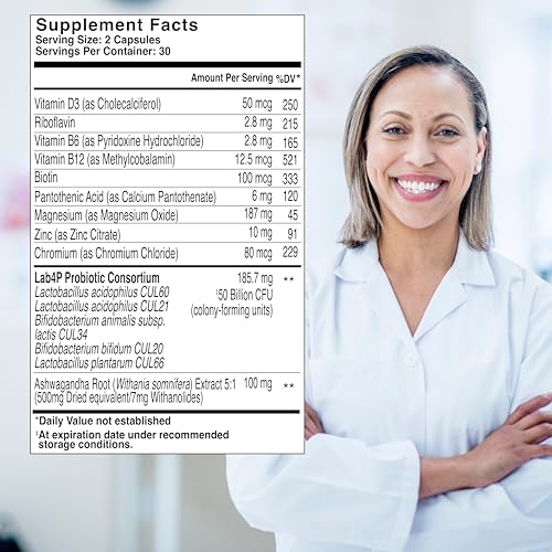Health & Her Weight Management Probiotics for Women - Perimenopause & Menopause Supplement - Clinically Studied 50bn CFU Probiotics to Support Gut Health, Energy, Mood & Mind, Vegan (60 ct - 1 Month) - Image 3