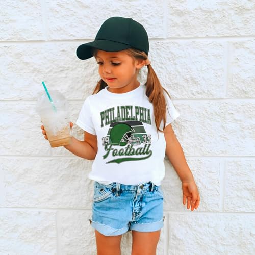 Toddler Boy Girl Football Shirt Retro Game Day T-Shirt Funny Football Helmet Graphic Tee Kids Summer Short Sleeve Tops4