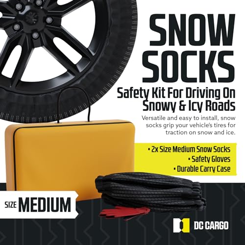 Dc Cargo Mall TSS Snow Socks For Tires - Great Alternative To Tire Chains For Cars thumb #1