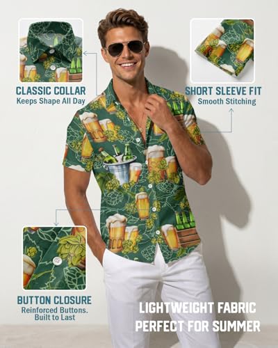 Image of 99TIMORO Funny Movie Mens Hawaiian Shirts Button Down Short Sleeve