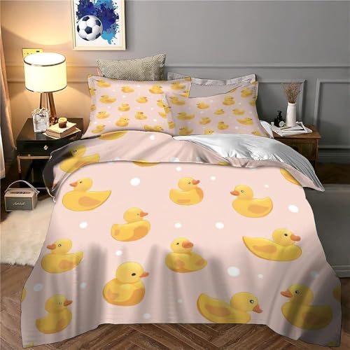 Housse de couette 260x220cm résistante et parure de lit microfibre douce facile à repasser
