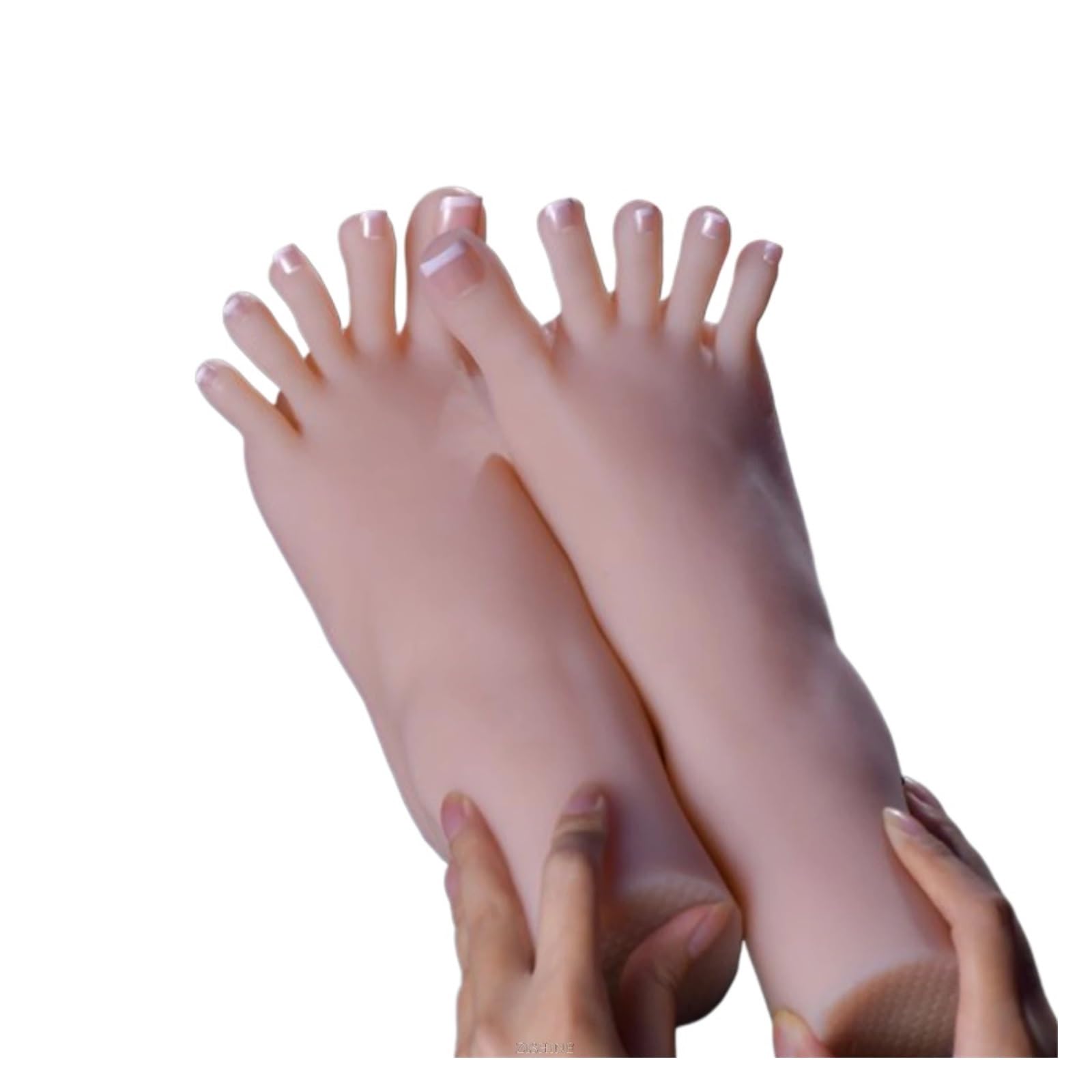 Model kobiecej stopy silikonowe pończochy plastikowe stopy manekina ludzkie Lifesize Nail Art masaż praktyka TPE 3800d(Skin Toes bone,One pair)