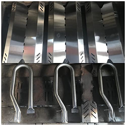 Hisencn Grill Repair Kit Replacement For Members Mark Bq05046-6, Bbq Pro Bq05041-28, Bq51009, Sam's Club, Outdoor Gourmet Gas Grill Models, Stainless Steel Pipe Burner Tube, Heat Plate Tent Shield #TOP1