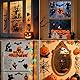 AhfuLIfe Halloween Fensteraufkleber, Totenkopf Hexe Geist Fensterdeko Aufkleber für Halloween Party Deko (Stil 3)