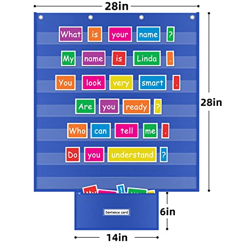 Alslea LARGE POCKET CHART FOR CLASSROOM K1 Standard Pocket Chart For Classroom 28 Inchx28 Inch Wall Hanging Pocket Charts Back To School Supplies thumb #5
