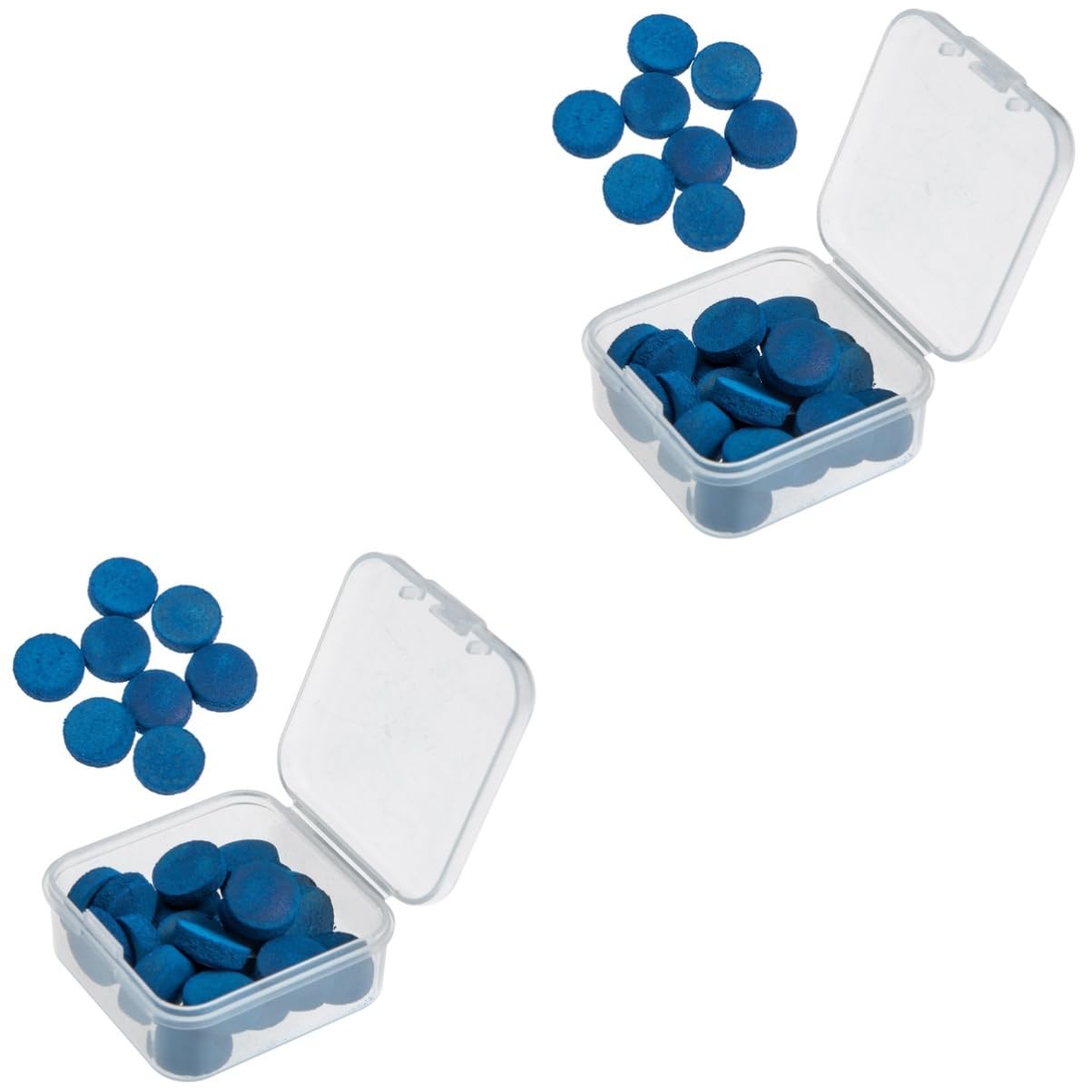 60 pcs billiard cue tip portable pool snooker cue leather tooling cue tip shaper leather pool cue tip billiard supplies billiard cue fitting leather pool stick tips pool cue parts Sosoport