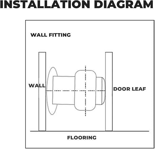 Miniatura 4 de Tope de puerta de piso, 4 piezas de acero inoxidable, topes de puerta cilíndricos para la parte inferior de la puerta, topes de puerta de suelo para