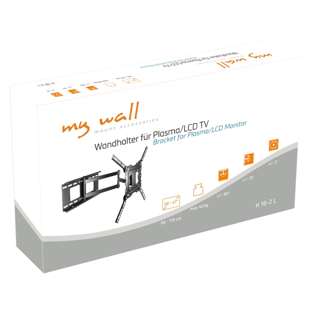 My Wall HL18-2L Staffa da parete per TV LCD, 140 cm