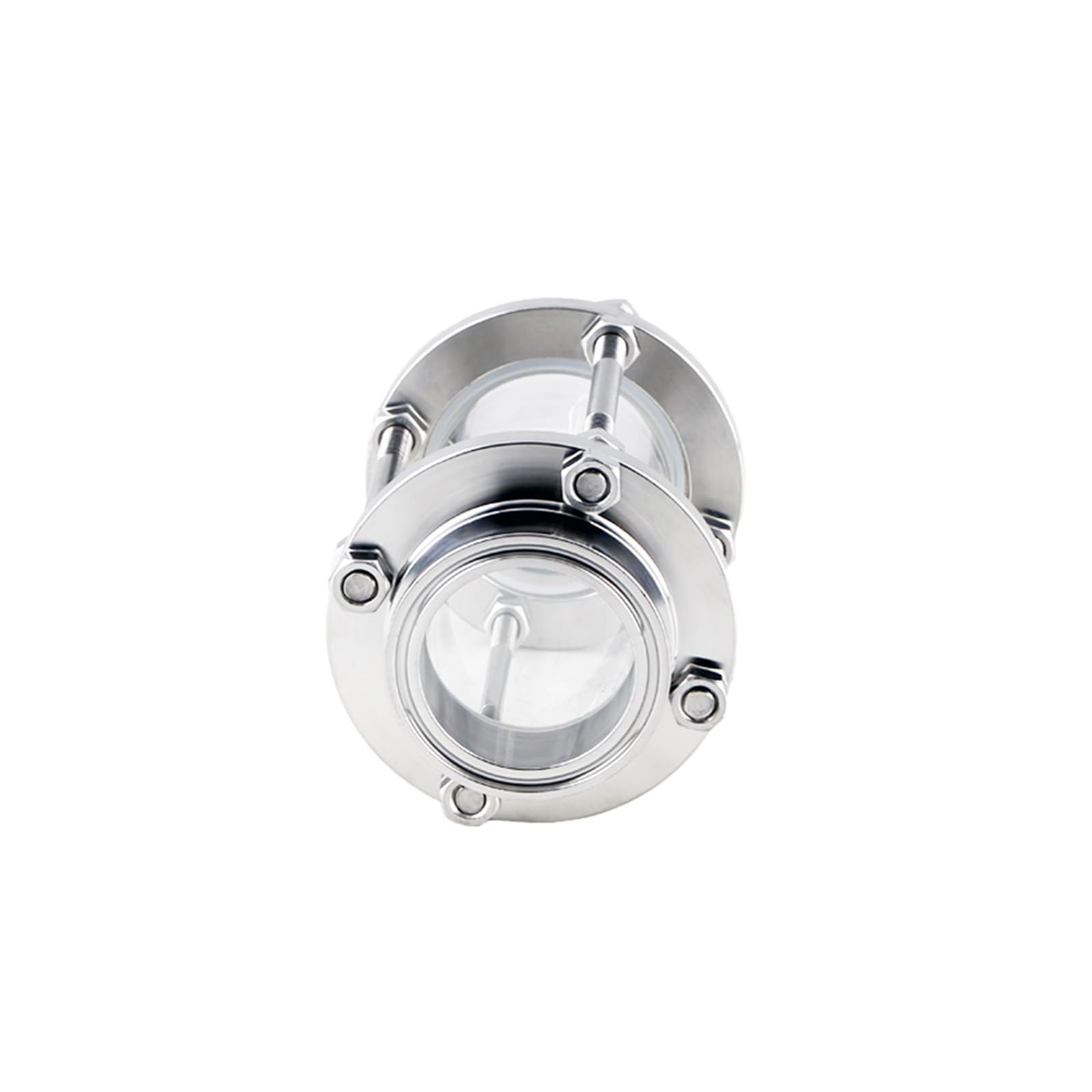 KACOME Quick Release Glass Pipe Sight Glass 304 Stainless Steel Sanitary 316 clamp Type Straight Quick Connect Sight Glass with Protective Cover(316 OD 108 Chuck 119)