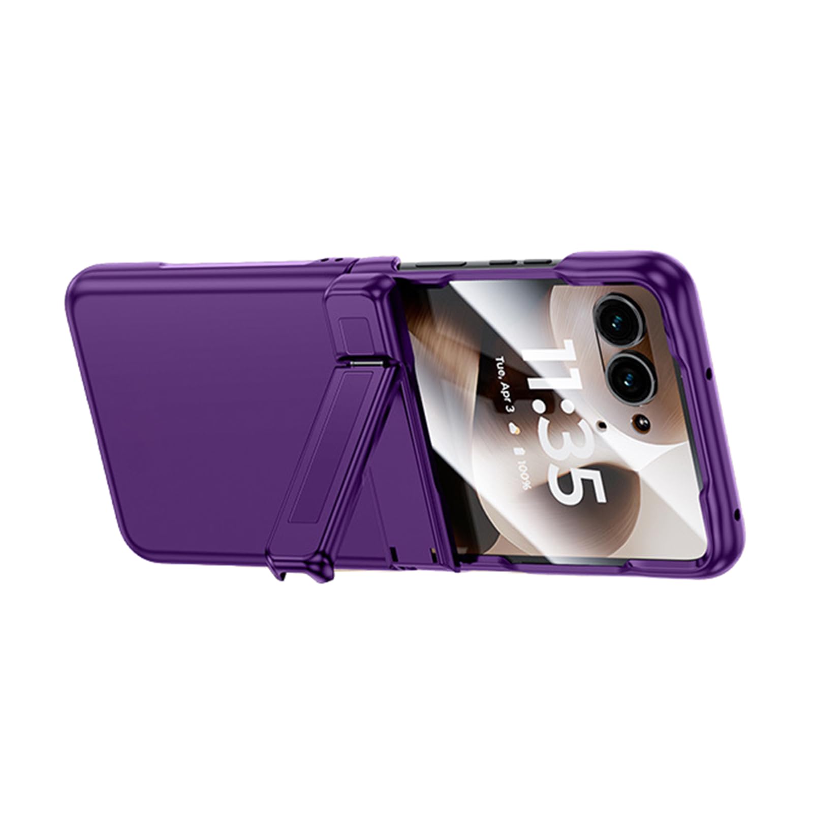 FDUJINH Cover for Motorola Razr 70 Ultra /70 Plus/70, Built-In Screen Protector, Hinge Kickstand Case All -Inclusive Shockproof,Purple,70