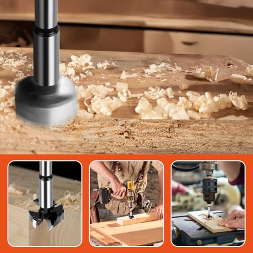 Flintronic ForstnerBohrer 32mm Holz, Cutter mit Rundschaft, Bohrer für holz, Zubehör Bohrmaschine, Holzbohrer, für Hölzer, Spanplatten, Faserplatten