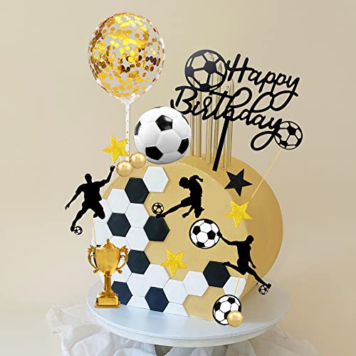 28 PCS Soccer Cake Topper Soccer Ball Player Cake Decorations for Soccer Birthday Party Sport Party Supplies - Image 6