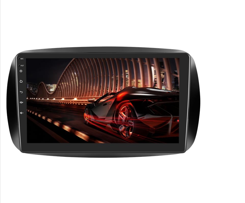 CAMECHO 4+128G 9 Pulgadas Android 15 Autoradio para Mercedes Benz Smart 453 Fortwo 2014-2020, Navi Radio Bluetooth con GPS WiFi Inalámbrico Carplay Android Auto RDS FM Espejo Enlace Cámara Trasera