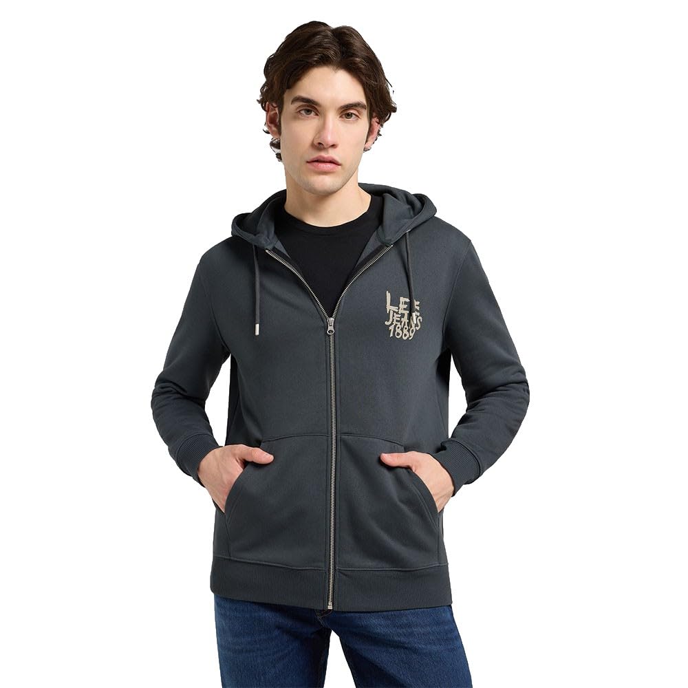 Lee Bluza z kapturem Mężczyźni Elevated Ess Zip Hoodie