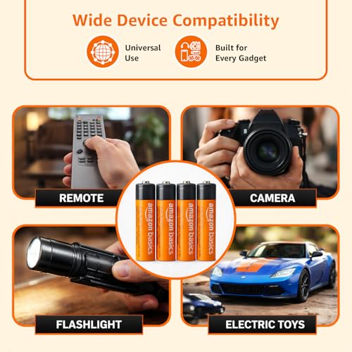 Image of Amazon Basics AAA Rechargeable 750 mAh Batteries | Ready-to-use | Pre-Charged Ni-MH Batteries (Pack of 4)