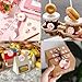 500 PCS Strawberry Thank You Stickers Roll Pink Fruit Decorative Decal Roll 6 Designs Strawberry Thank You Decals Self Adhesive for Card Candy Cookie Bag Giftwrap Party Supplies Sealing Labels