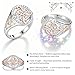 HZMRLSB Handmade S925 Witch's Return-Knot Protection Ring, Protect Your Loved Ones, Silver Knot Design with Rose-Gold Detail(#8)