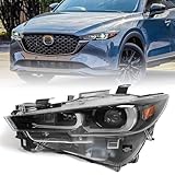 Huray Headlight Assembly for Mazda CX-5 CX5 2022 2023 2024 w/o AFS LED DRL LH Front Projector Headlamp OE Factory Replacement for KPF151030 Left Driver Side
