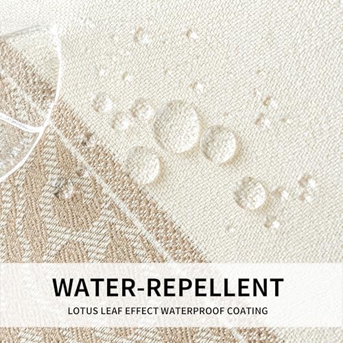 Linen Tablecloths for Square Tablecloth,Beige Tablecloth Advanced Waterproofing Technology for Dinningroom,Farmhouse