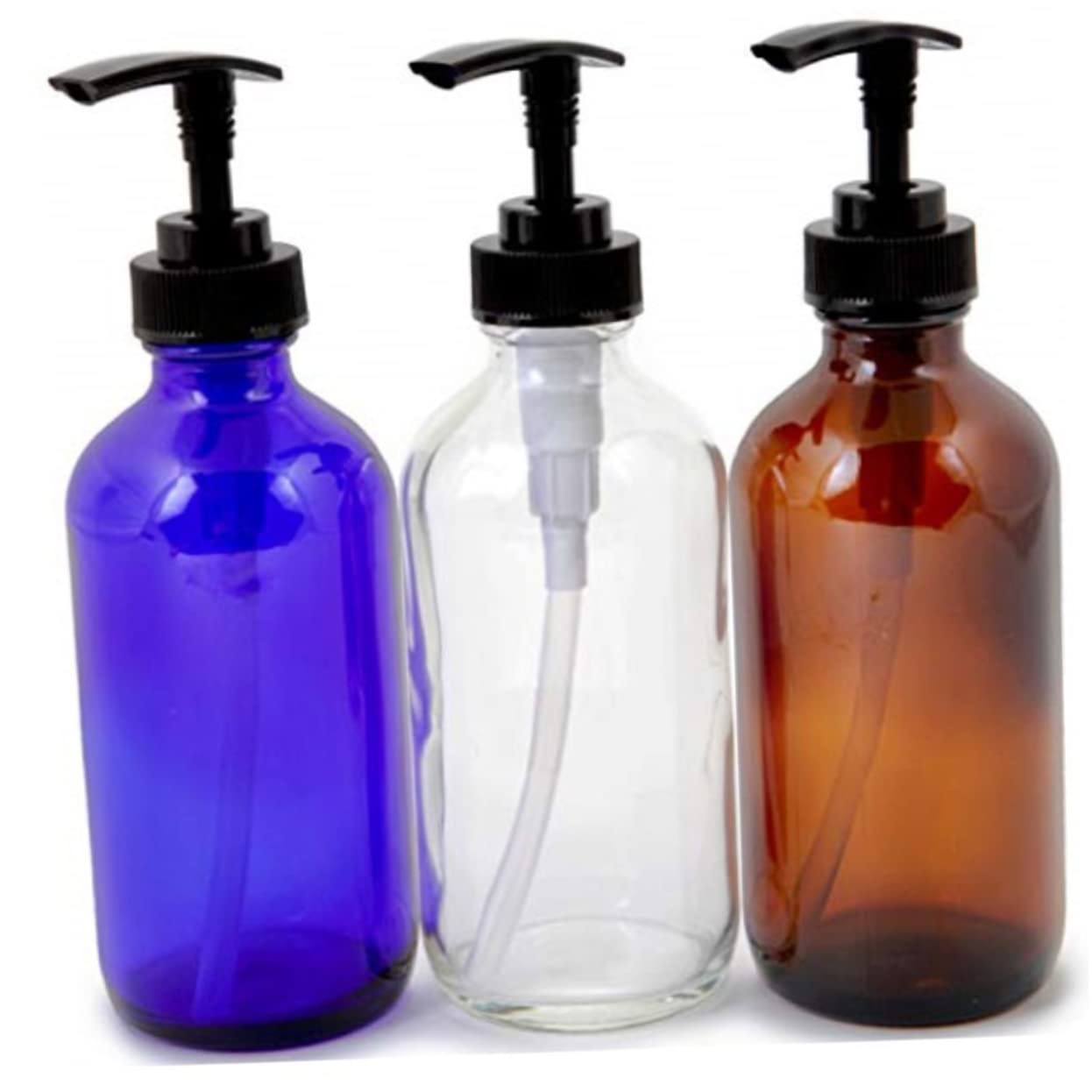 Botella Rellenable Bomba de Prensa 230ml de Vidrio 6 Piezas