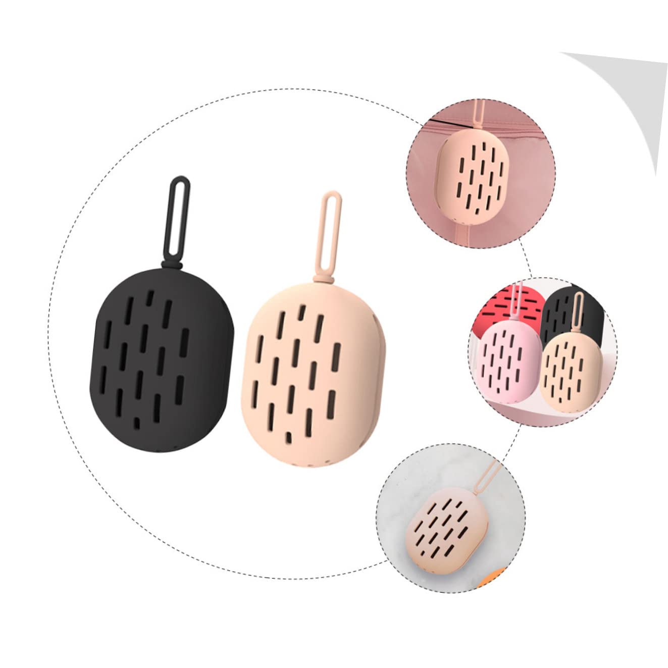 minkissy 8piezas Caja De Almacenamiento De Esponjas De Maquillaje De Silicona De Portátil y Transpirable Organizador para Hogar y Viaje
