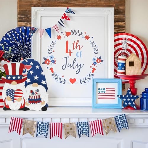 4th-of-July-Decorations-for-Home-DECSPAS-Patriotic-Red-White-and-Blue-Summer-Decor-Fourth-of-July-Independence-Day-Double-Sided-Wooden-Tiered-Tray-Summer-Decorations-for-Tabletop-Mantel-Shelf 4th of July Decorations for Home DECSPAS Patriotic Red White and Blue Summer Decor Fourth of July Independence Day Double Sided Wooden Tiered Tray Summer Decorations for Tabletop Mantel Shelf