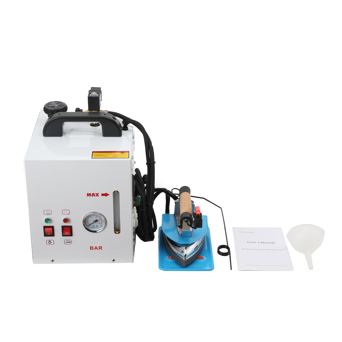 Generator Steam Iron, Ironing System Professional Iron Steam Generator Ironing Station with pressure gauge, Capacity 5L 110V