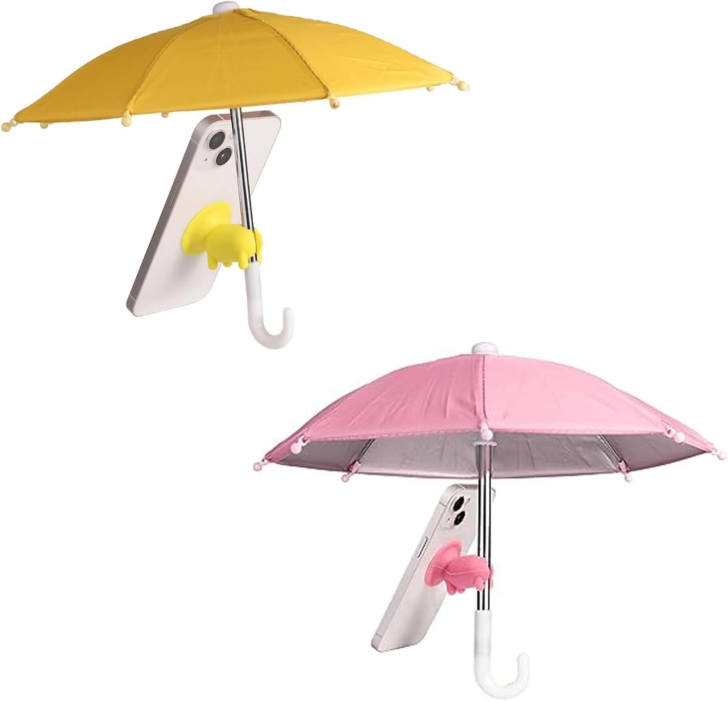 hautllaif 2pcs Cell Phone Umbrella for Sun Shade, Universal