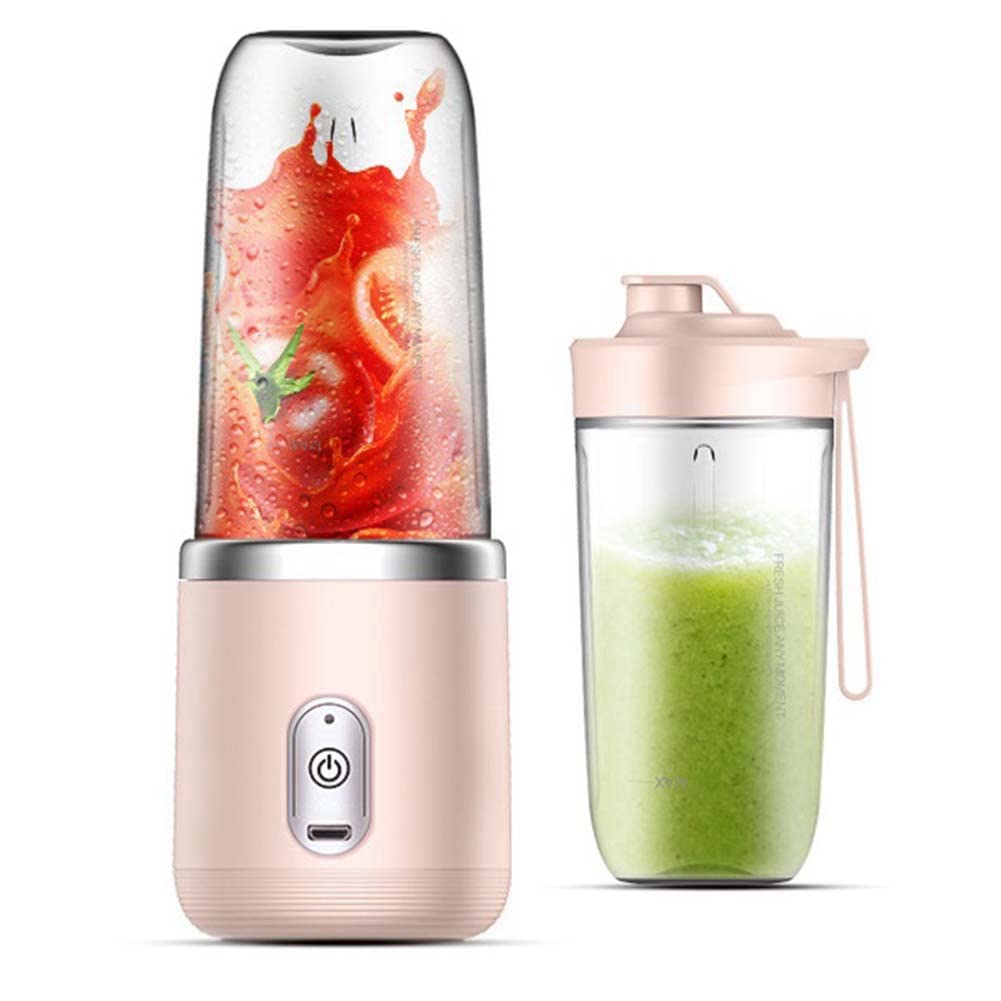 CTRLZS 6 Blades Portable Juicer Cup Juicer Fruit Cup Automatic Small Electric Juicer Smoothie Blender Food Processor,B