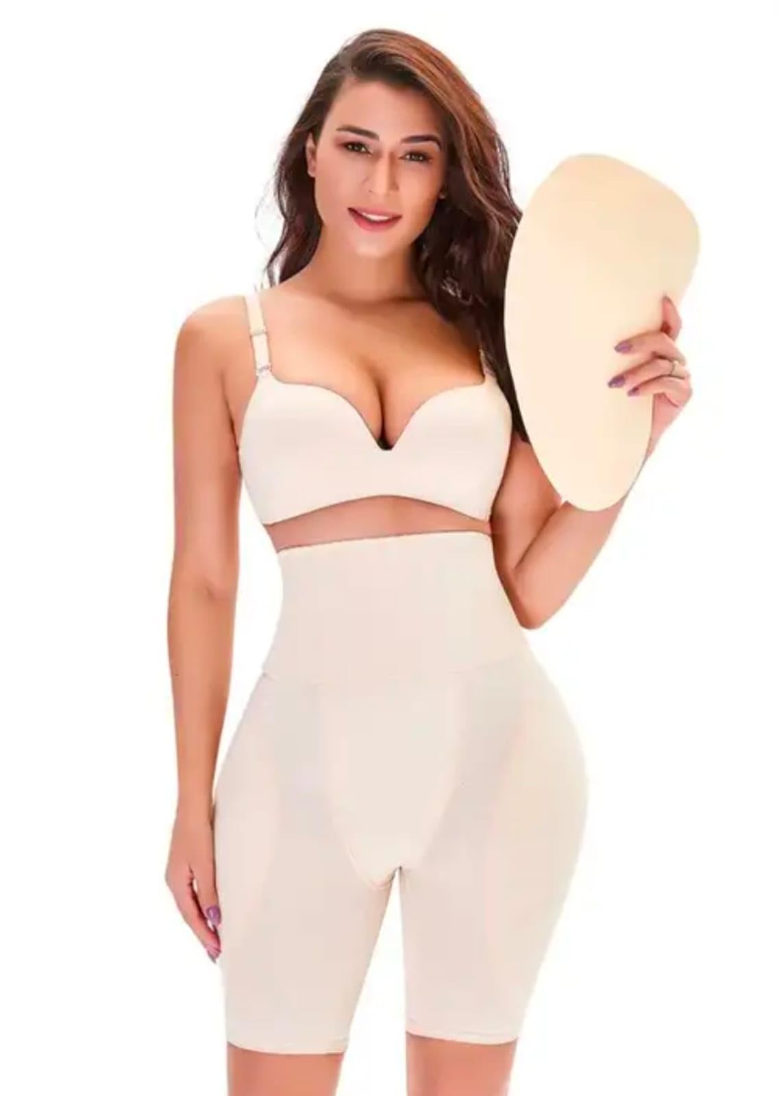 Women Thigh Slimmer with High Waist and Fake Buttocks Removable Padded's Body Sculpting Shaping Panties-image-12