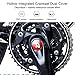 Zunate Crankset Dust Cover for Mountain Bike, Crank Arm Fixing Bolt Bracket, Aluminum Alloy Center Shaft for Road (1 red dust Cover)