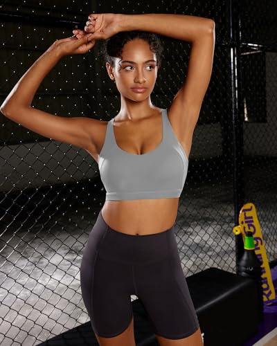 Image of RUNNING GIRL Sports Bra for Women High Support,Molded Cup Strappy Running Sports Bras with Sewn in Pads