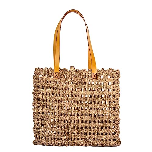 Image of KADAM HAAT Women Handmade Sabai Grass Lunch Bag (Turmeric)