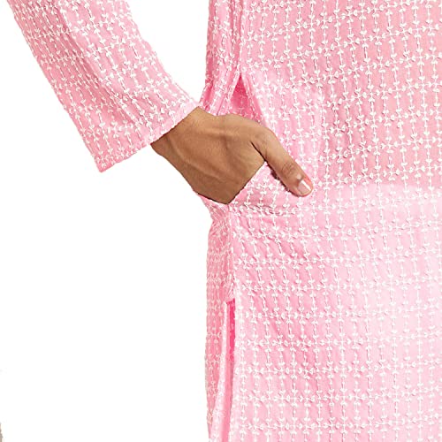 Image of SOJANYA (Since 1958 Men's Cotton Floral Regular Kurta Pyjama Set