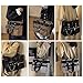 Steampunk Goth Messenger Bag, Fashion Punk Gothic Shoulder Bag, Emo Tote Bag for Travel Pouch Hiking Sport Chain Bags Women Men (Black)