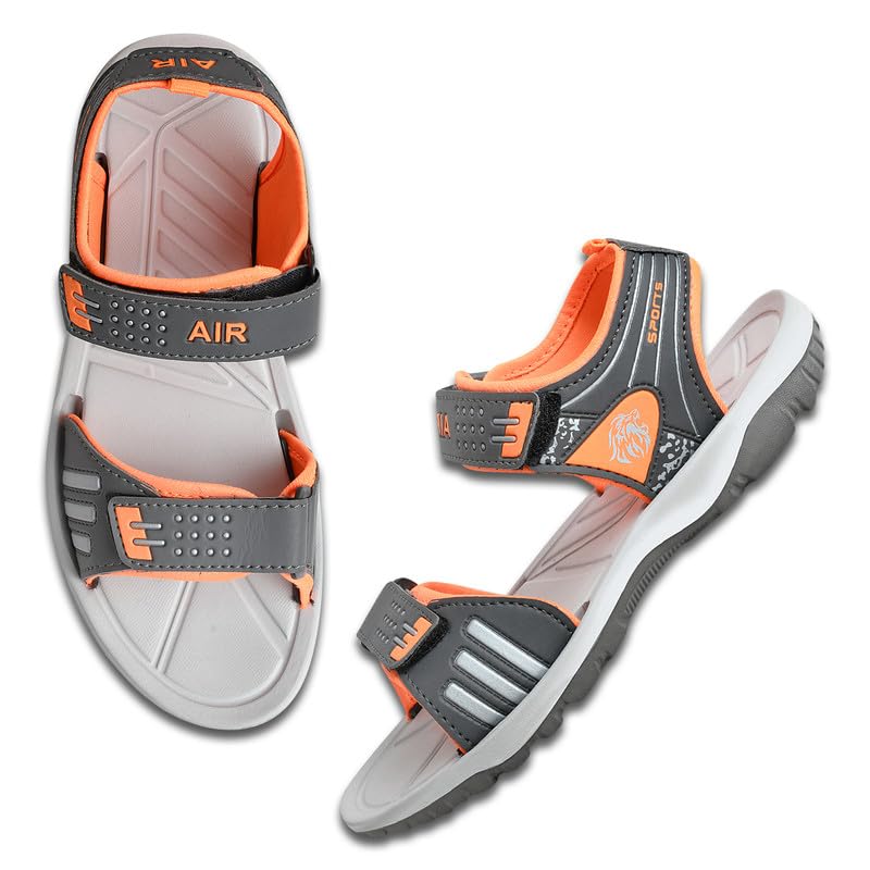Image of STYLISH and comfortable sandals for men GREY-ORANGE