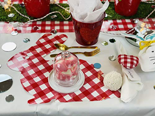 EASTER PLACEMAT//EASTER HANDMADE DECOR//EASTER BUNNY PLACEMAT//EASTER TABLE DECOR//OILCLOTH GINGHAM RED//