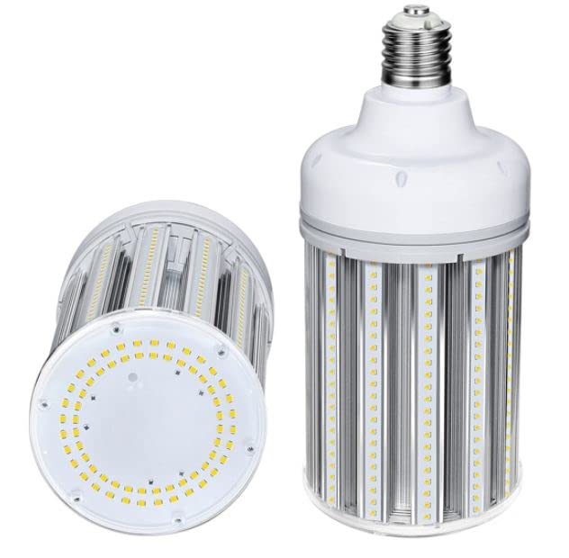 120w E40 LED Corn Light Bulb 6000k Daylight 13800LM 112LM Per Watt, 360° Beam Angle, Replaces Metal Halide/Son/HID/HPS for Parking, Stadiums, Warehouse & Factories.
