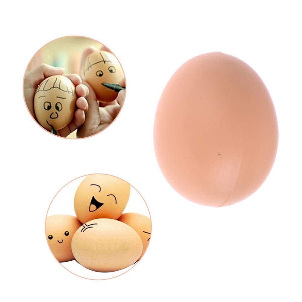 Uova di gallina marroni realistiche, novità uova rimbalzanti magiche, modello di uova fattoria pollo nidificazione gallina uova da cova animali domestici puntelli per animali domestici, pittura Eg-g