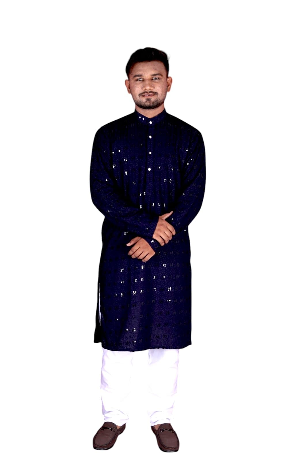 Navy Blue Embroidered Men's Formal Wear-picture-51