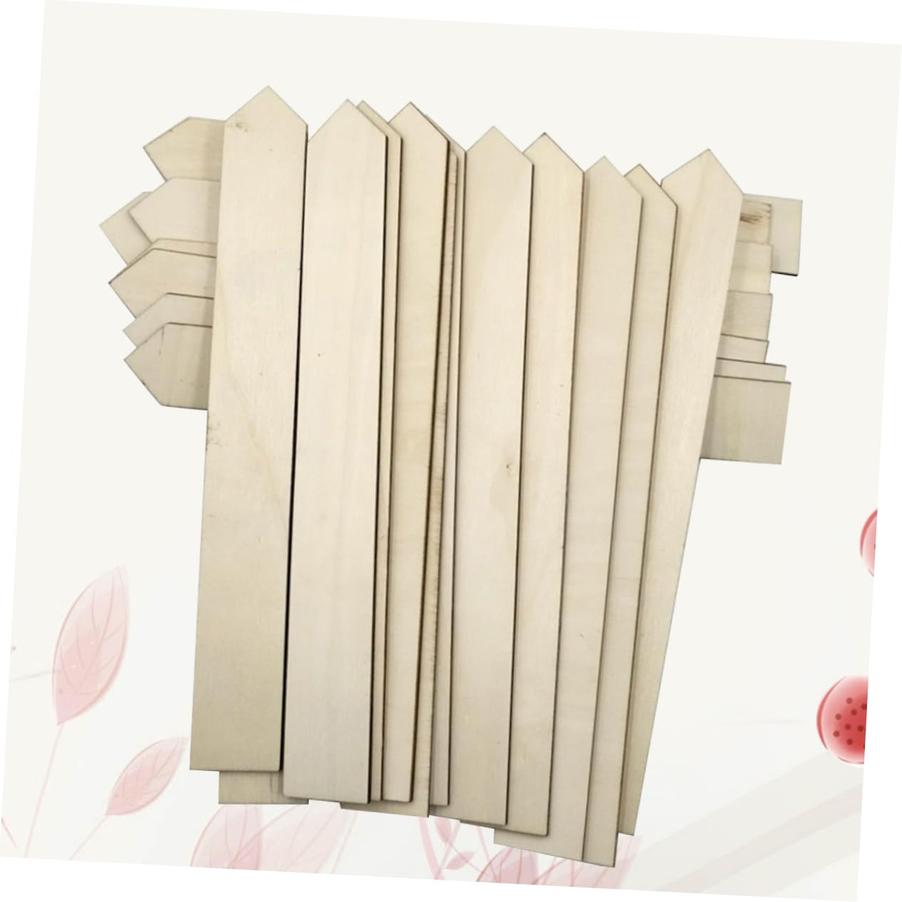 Étiquettes Marqueurs Solide de Jardin 100 24x3cm Rustiques en Bois Longues Bandes Décoratives pour Plantes pour Maison et Jardin pour Pots et Culture Extérieure