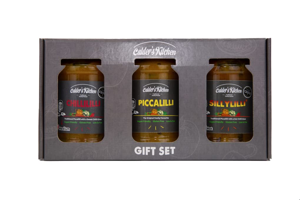 Calder's Kitchen Chillililli, Piccalilli & Sillylilli Gift Set - Vegan Friendly, Gluten Free Trio of Award Winning Piccalilli