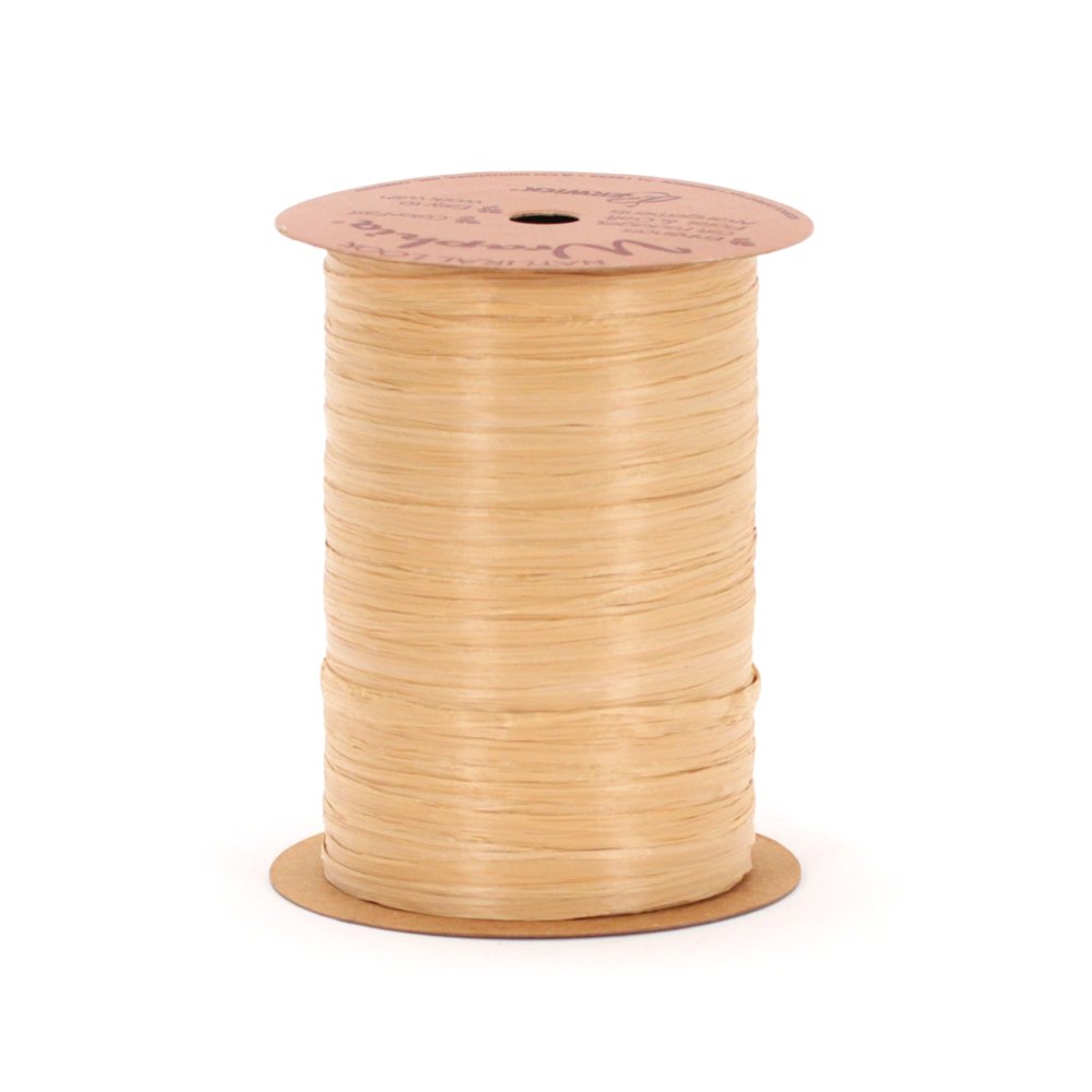 Berwick Wraphia Matte Rayon Craft Ribbon, 100-Yard Spool, Kraft