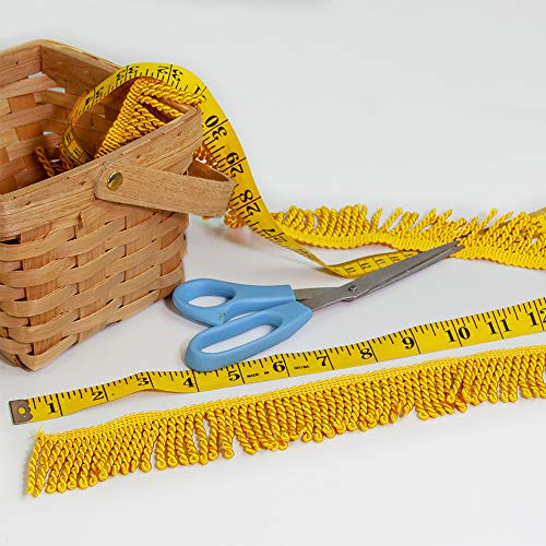 Vispronet Decorative Flag Fringe – 5 Yards of 2in Bullion Fringe Made with 100% Rayon Material – Gold Fringe